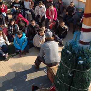 Chicago skyline from the deck of Tall Ship Windy