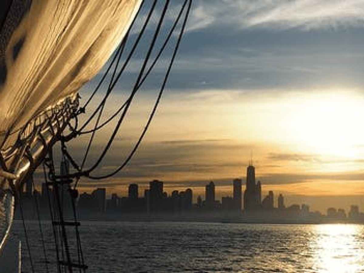 Wedding part aboard the Tall Ship Windy in Chicago, IL