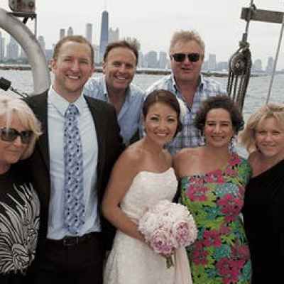 Wedding part aboard the Tall Ship Windy in Chicago, IL