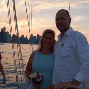 Wedding part aboard the Tall Ship Windy in Chicago, IL